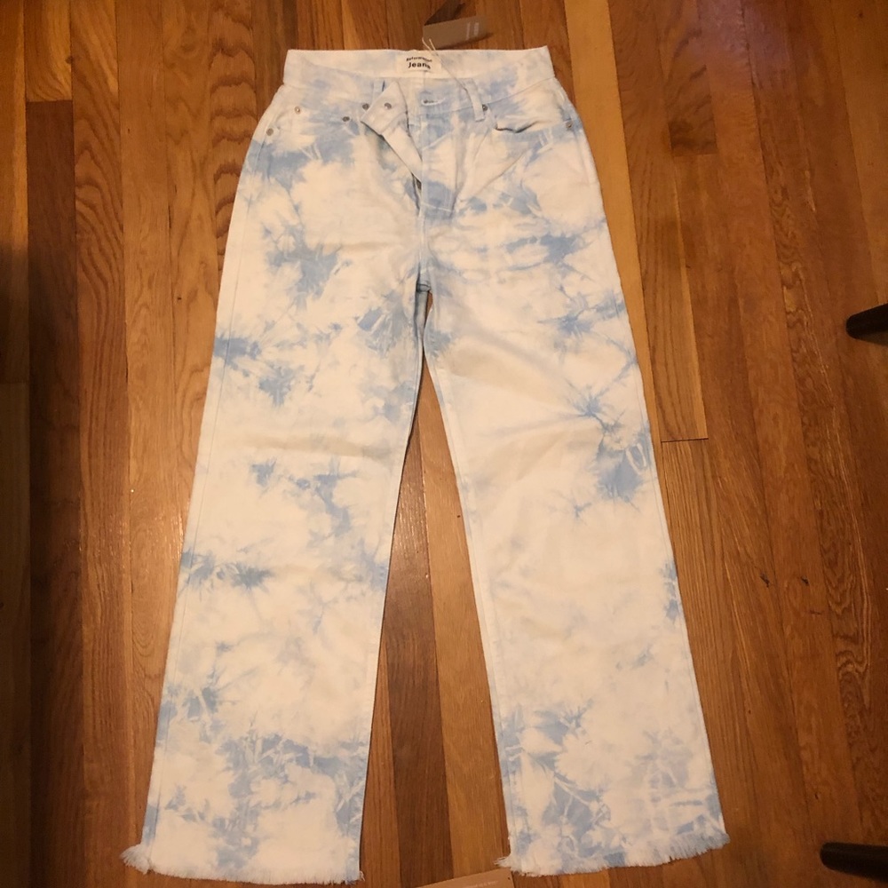 Reformation Capri tie dye jeans